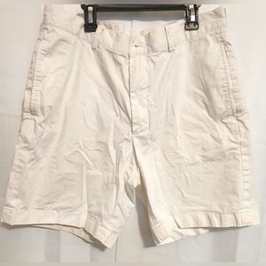 Brooks Brothers Shorts Men's Size 34. Cotton White Pleated Front Chino Shorts